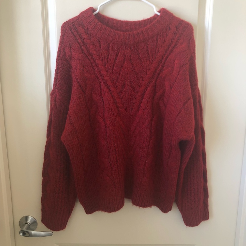 Brand new red oversized sweater